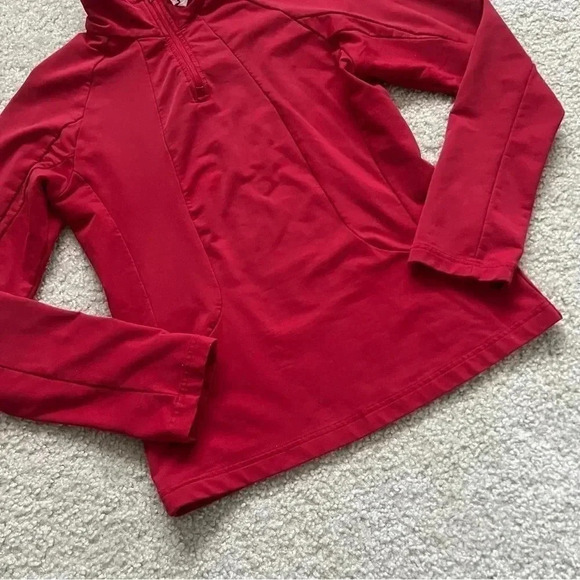 Descente 1/4 Zip Ski Snowboarding Outdoor Long Sleeve Shirt Sweater Red Size Med - Picture 6 of 16